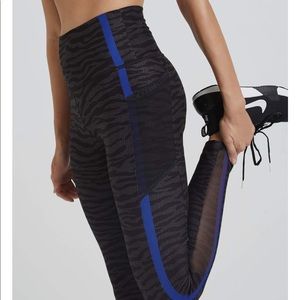Wear It To Heart Nala Legging - Zebra w/Cobalt Blue